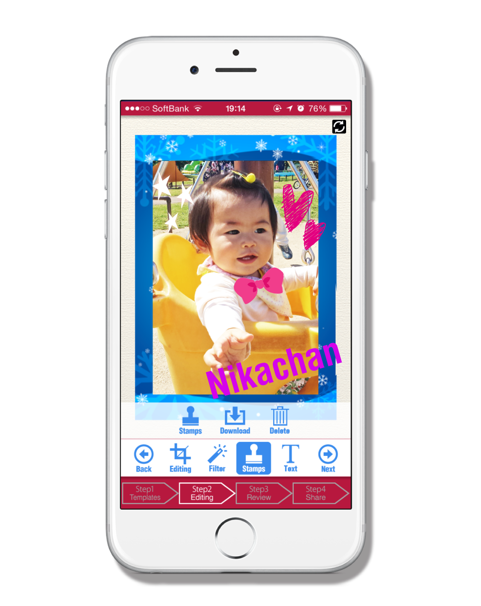 Customize with Stamps and Text 